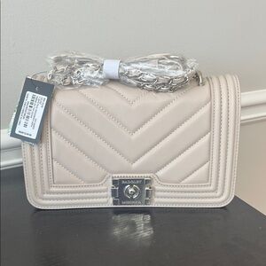 Badgley Mischka Cream Crossbody Bag